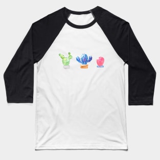 Watercolor Galaxy Cacti | Cactus | Art Baseball T-Shirt